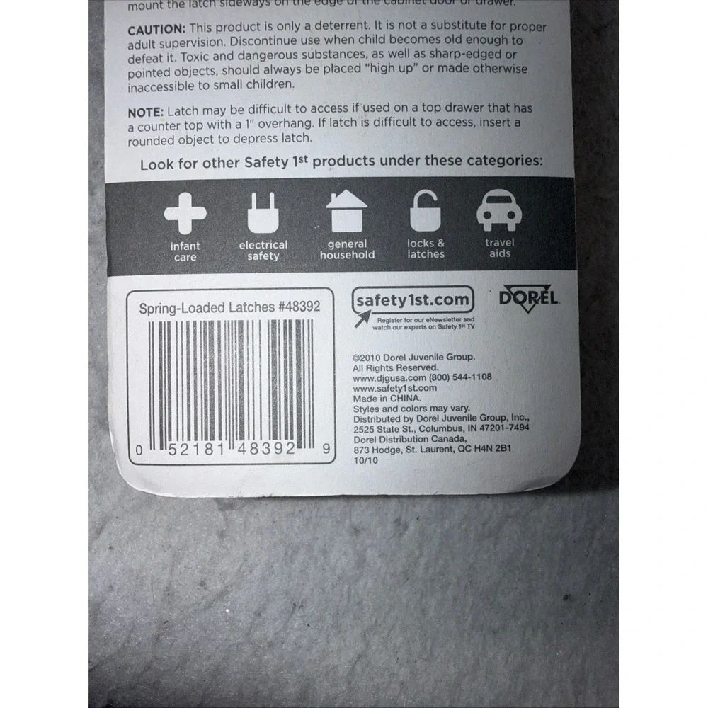 Safety 1st Spring Loaded Cabinet & Drawer Latches ( 10 Pack) NEW 48392